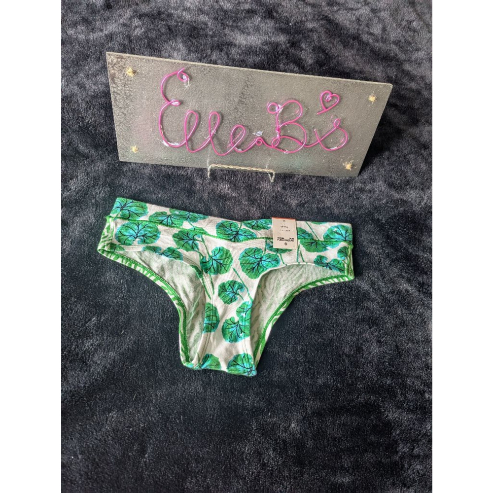NWT Diane Von Furstenburg Green White Panty XS